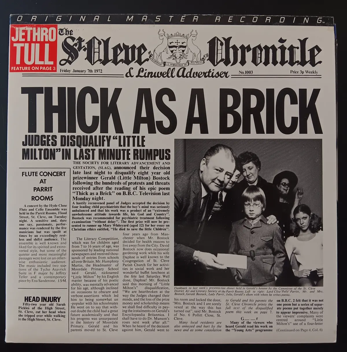 [Used Lp] Jethro Tull / Thick As A Brick [Mfsl] 1