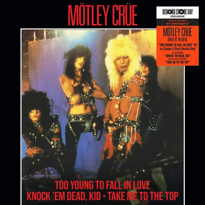 Motley Crue/Too Young To Fall In Love (Orange & Black Marble Vinyl) [12"] 1
