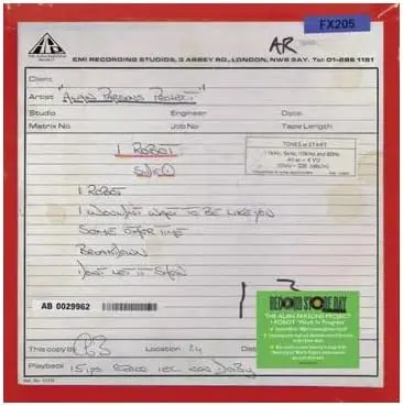 Alan Parsons Project/I Robot: Work In Progress (Blue Vinyl) [Lp] 1