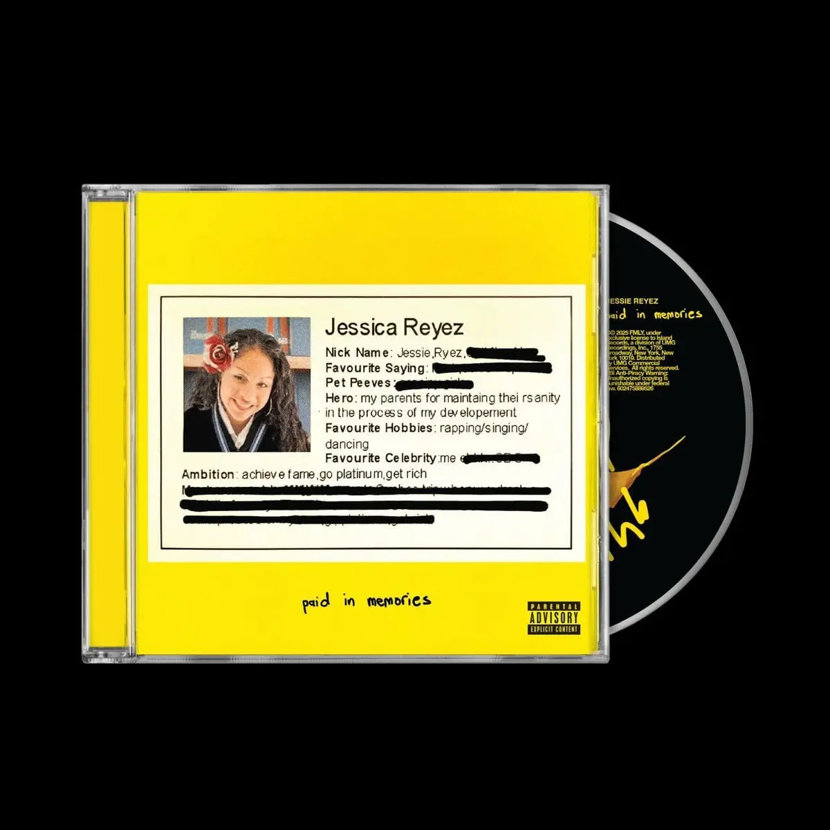 Reyez, Jessie/Paid In Memories [Cd] 1