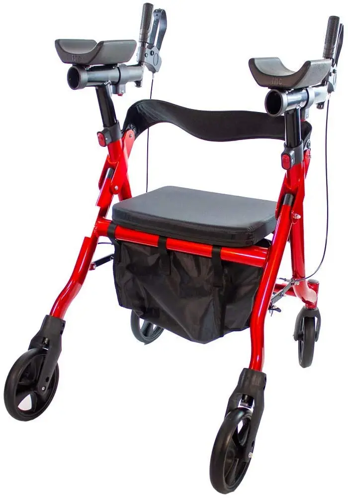 Walking Tall Deluxe Stand-Up Walker/Rollator With Elbow Support 1