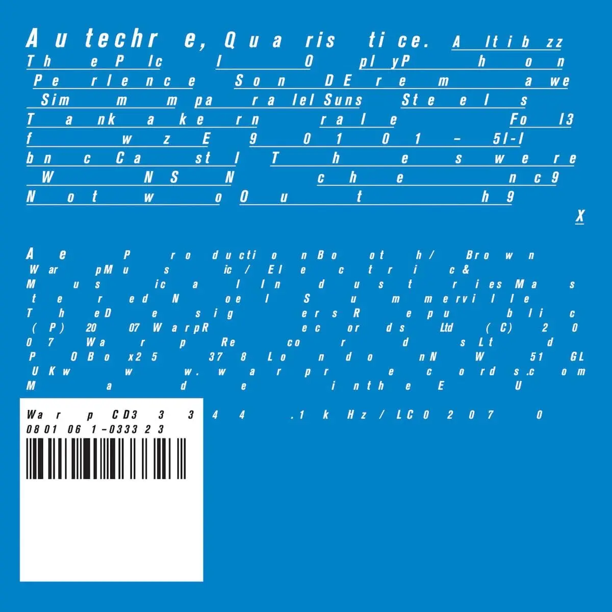Autechre/Quaristice [Lp] 1