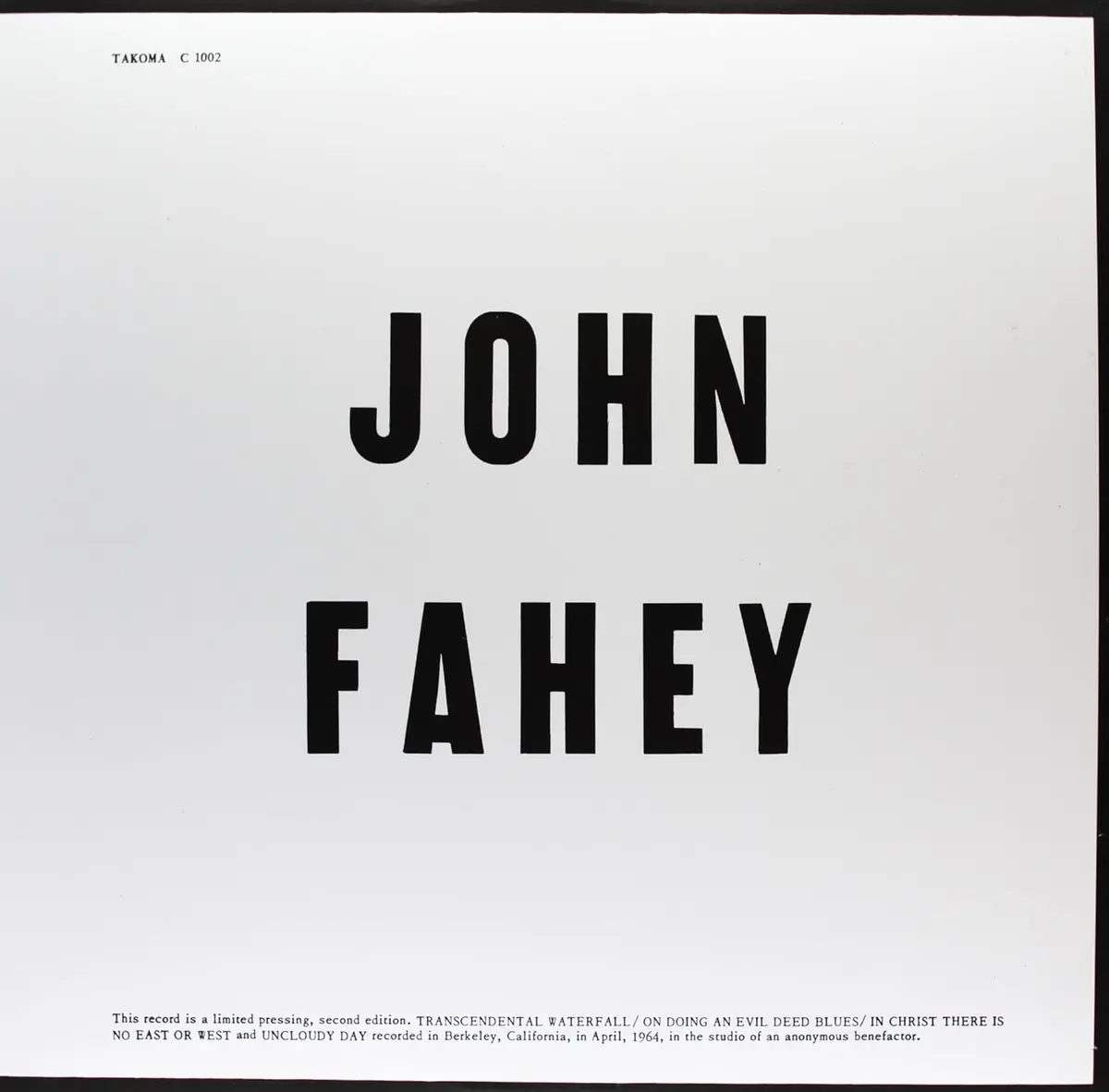 Fahey, John/Blind Joe Death [Lp] 1
