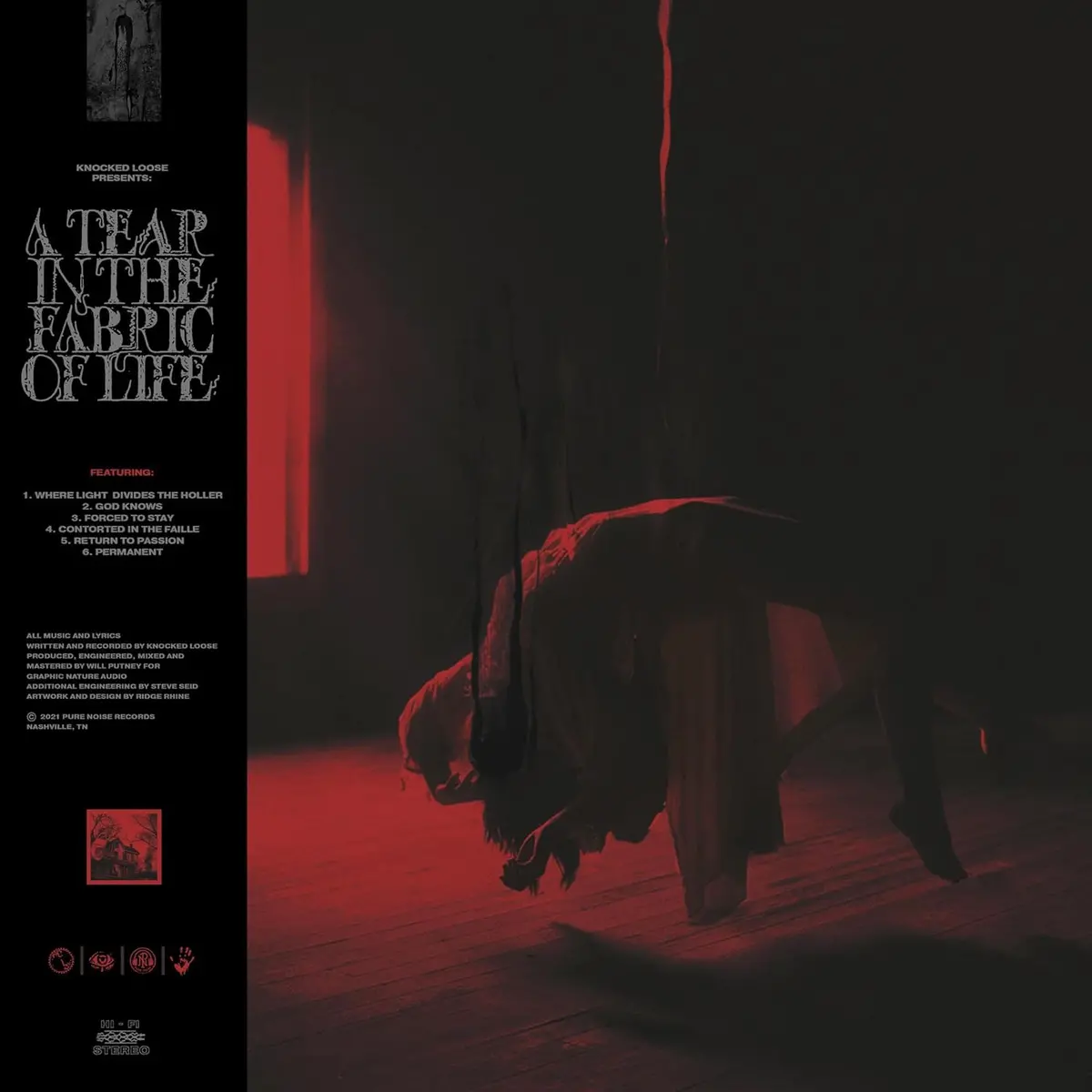 Knocked Loose/A Tear In The Fabric Of Life (Clear With Blood Red & Black Splatter Vinyl) [Lp] 1