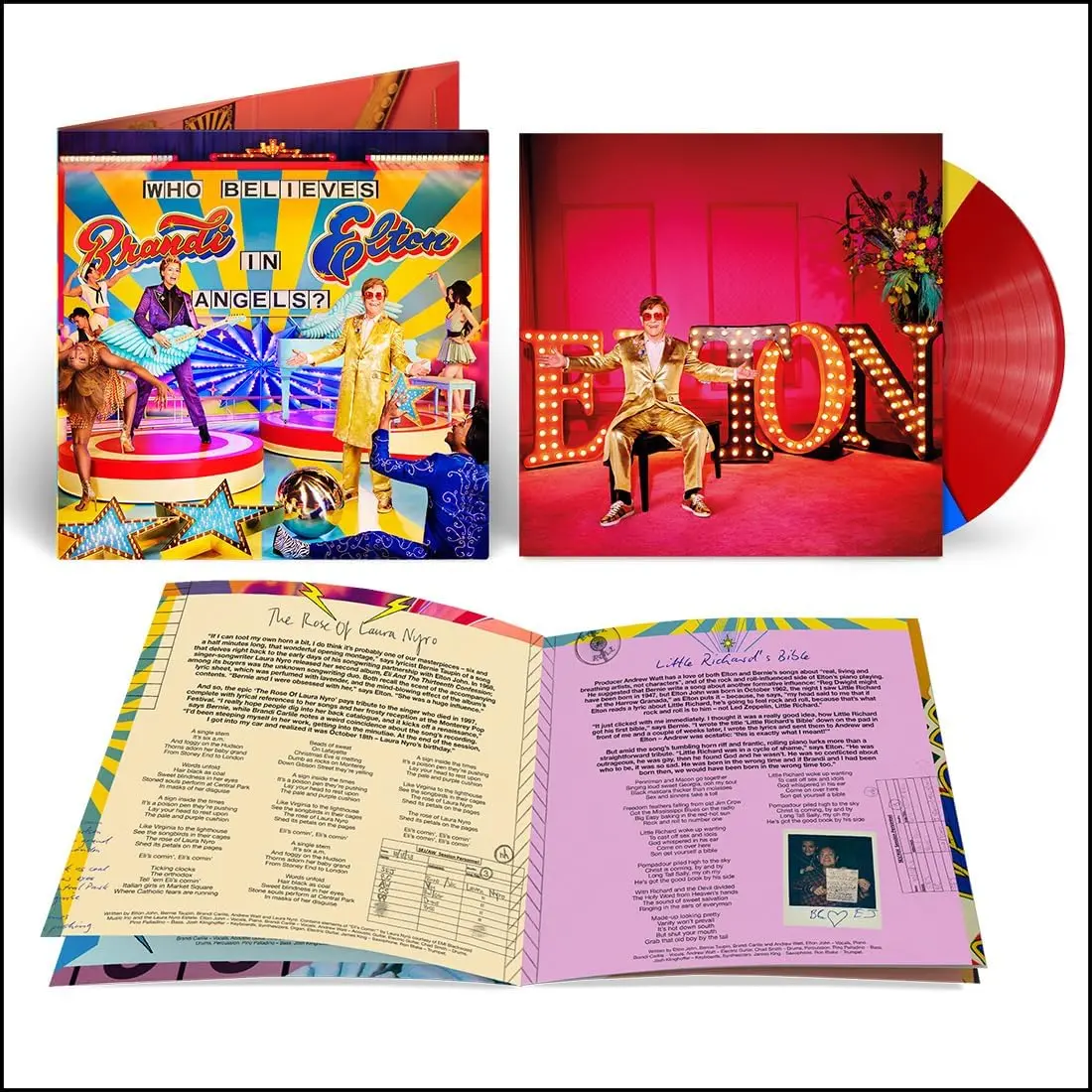 John, Elton & Carlile, Brandi/Who Believes In Angels? (Tri-Color Vinyl) [Lp] 1