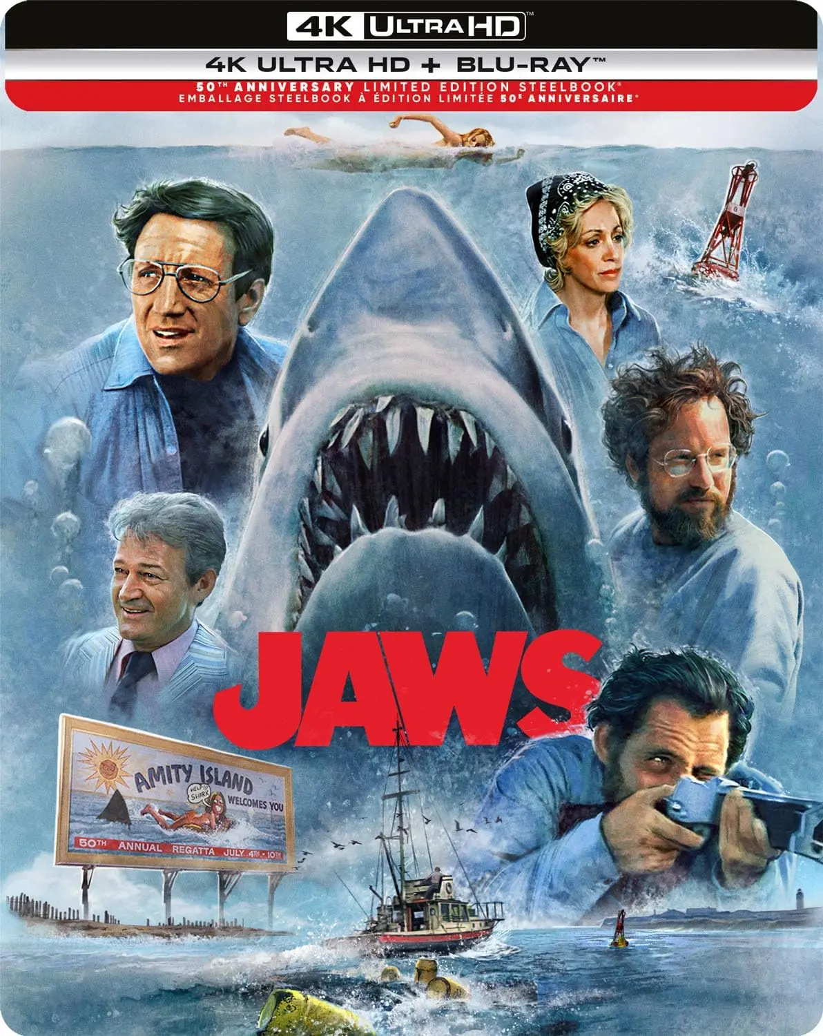 Jaws - 50Th Anniversary Steelbook (4K-Uhd) [Bluray] 1