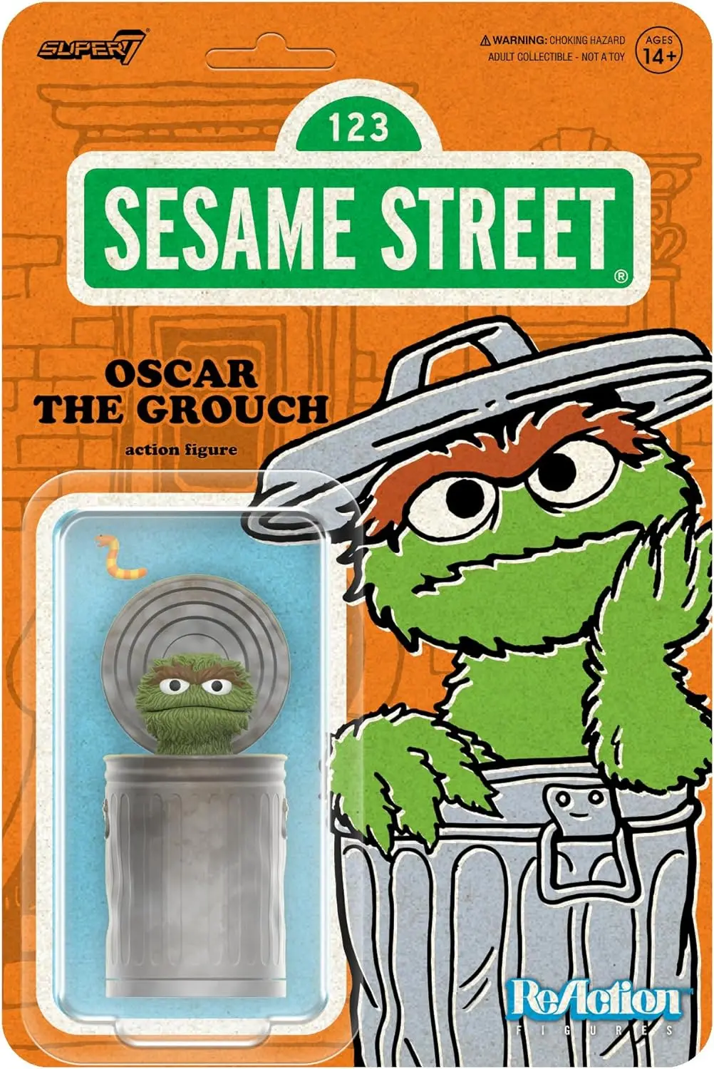Sesame Street - Oscar The Grouch Reaction Figure [Toy] 1