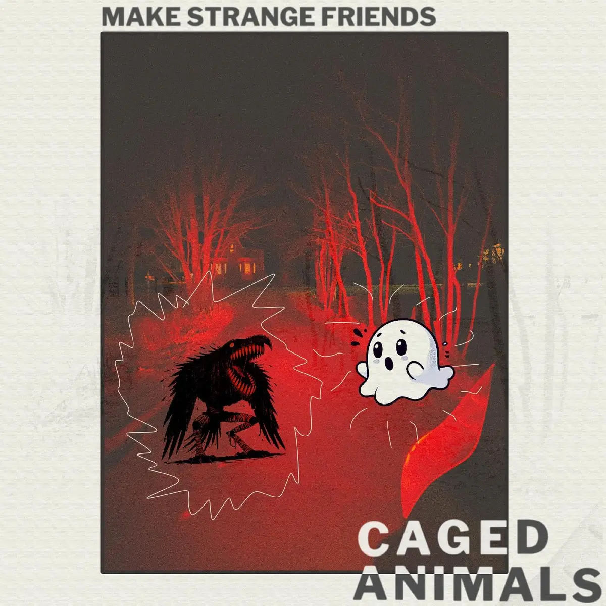 Caged Animals/Make Strange Friends (Translucent Ruby Vinyl) [Lp] 1