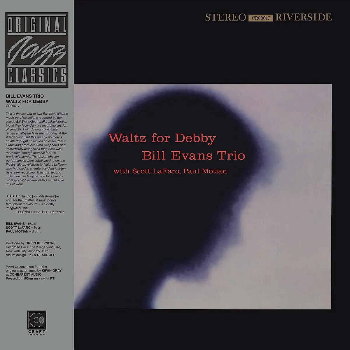 Evans, Bill/Waltz For Debby (Original Jazz Classics Series) [Lp] 1