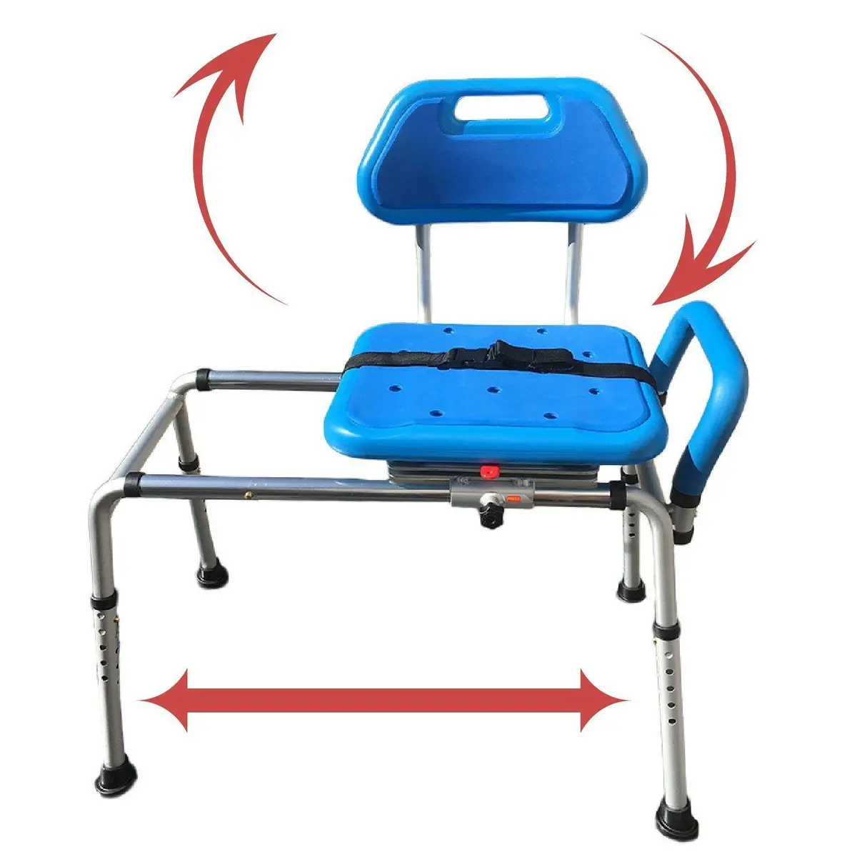 Reconditioned - Gateway Premium Sliding Bath Transfer Bench With Swivel Seat Padded 1