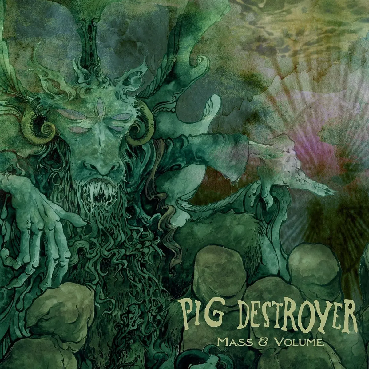 Pig Destroyer/Mass & Volume (Christmas Tree Marble Vinyl) [Lp] 1