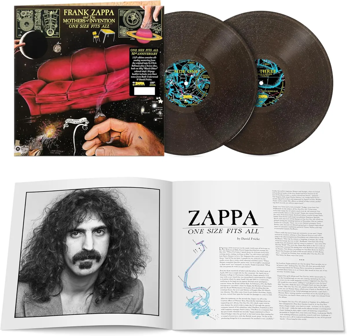 Zappa, Frank/One Size Fits All (50Th Ann. Black Glitter Vinyl) [Lp] 1