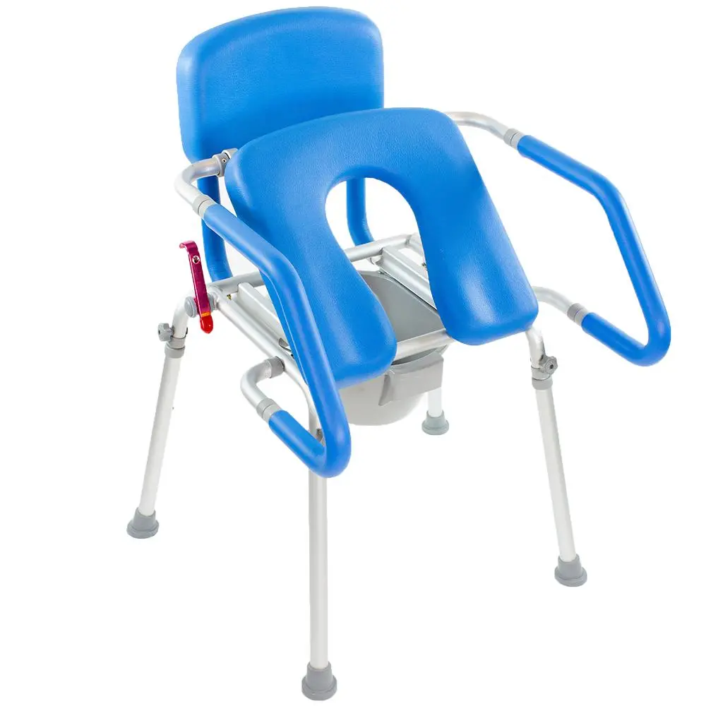 Gentleboost Uplift Assist Commode & Shower Chair With Integrated Toilet Safety Rail Self-Powered Uplift Seat 1