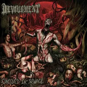 Devourment/Conceived In Sewage (Tri-Color Splatter Vinyl) [Lp] 1