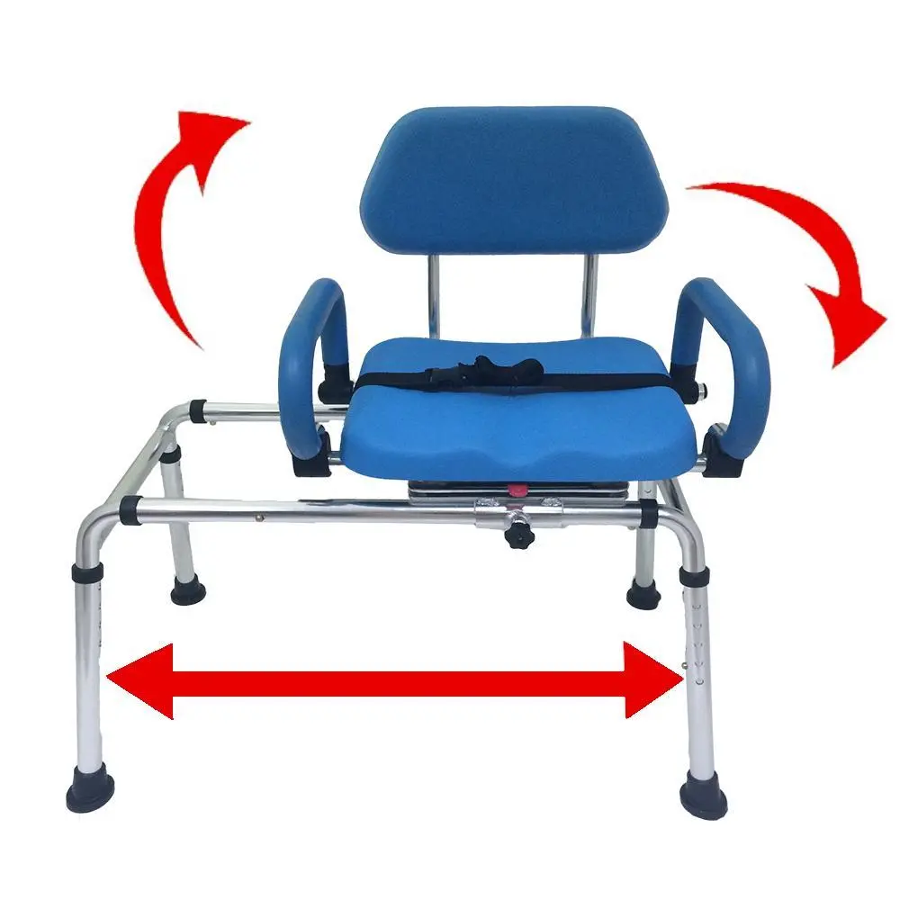 Reconditioned - Carousel Sliding Transfer Bench With Swivel Seat For Physically Handicapped Or Disabled. 1