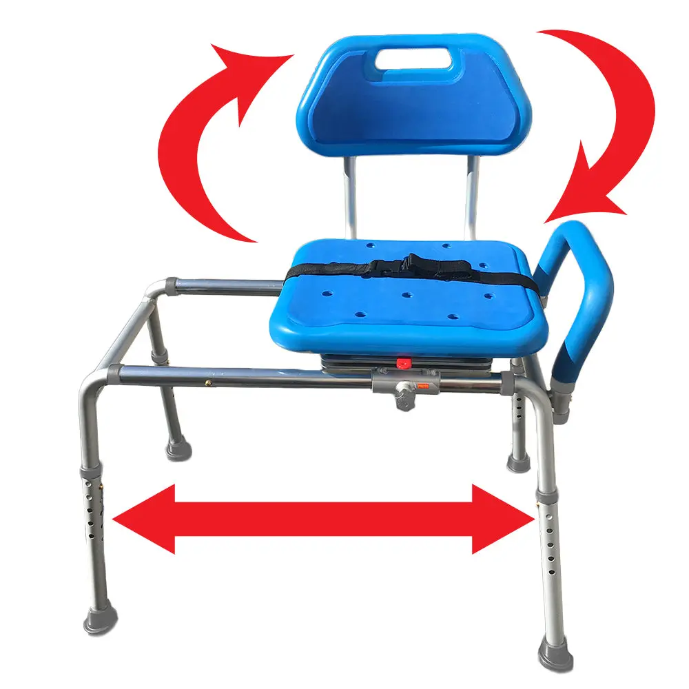 Gateway Premium Sliding Bath Transfer Bench With Swivel Seat Padded 1