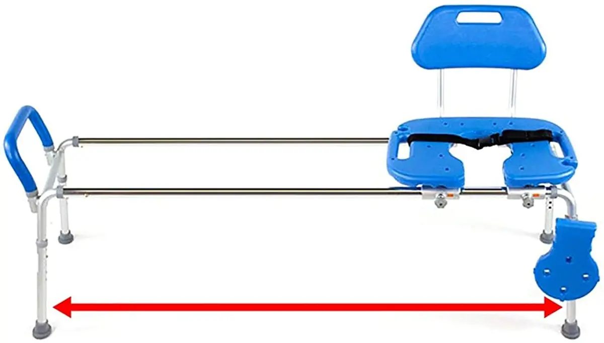 Hydroglyde - Toilet To Tub Sliding Bench - Extra Long For Physically Handicapped Or Disabled 1